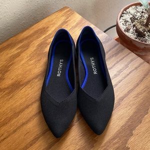 Rothy’s the Point Flats in Black Size 6.5
